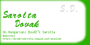 sarolta dovak business card